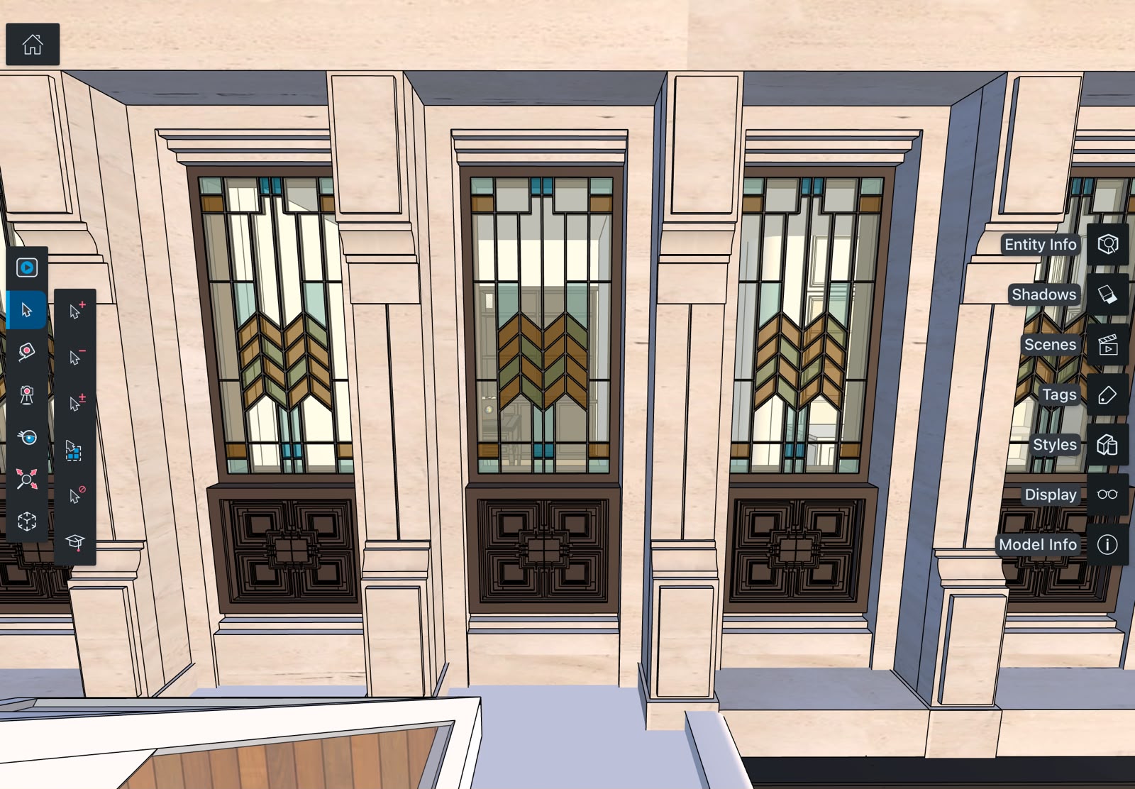 Detail arsitektur karya Mata Air